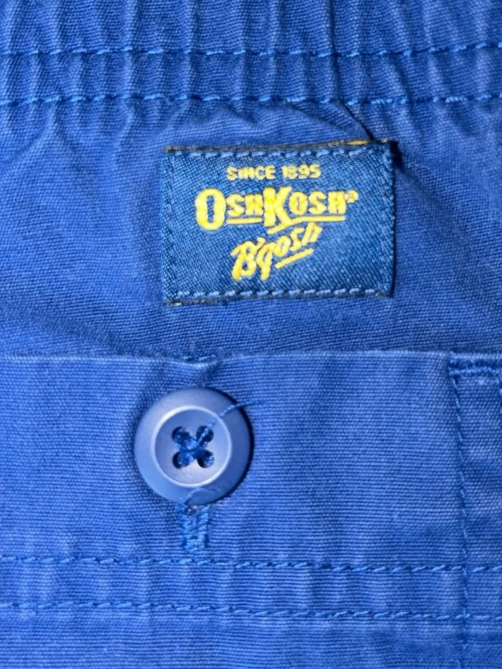 Vintage 90s OshKosh B'gosh Royal Blue Pull-On Pant Baby 3-6m Utility Durable